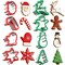 Christmas Cookie cutters Set 8 Pieces, Holiday Cookie Cutters with Comfort Grip, Stainless Steel Baking Cutters Christmas Shapes for Xmas, Gingerbread Man, Snowflakes, Christmas Tree, Santa, etc